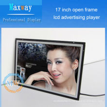 открытой рамки 17 дюймов LCD рекламируя игрока